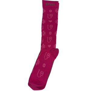 Figs Compression Socks Pink Stetoscope Nurse Medical Healthcare Long Small New